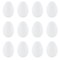 12 Blank Hollow Solid White Plastic Easter Eggs 2.25 Inches